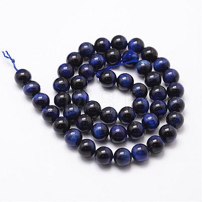 Natural Tiger Eye Bead Strands G-D840-54-6mm-02-1