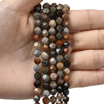 Natural Picasso Jasper Beads Strands G-Z119-A25-02-1