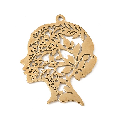 304 Stainless Steel Pendants STAS-V016-16G-1