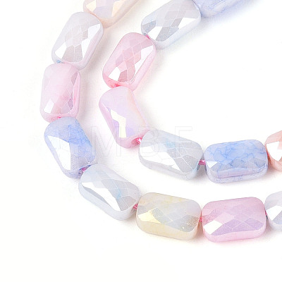 Anti-Tarnish Electroplate Glass Beads Strands GLAA-T025-29F-1