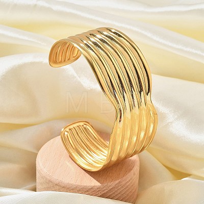 304 Stainless Steel Cuff Bangles BJEW-B108-13G-1