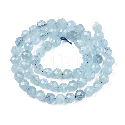 Natural Aquamarine Beads Strands X-G-S345-6mm-014-1