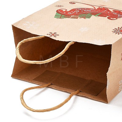 Christmas Theme Hot Stamping Rectangle Paper Bags CARB-F011-02D-1