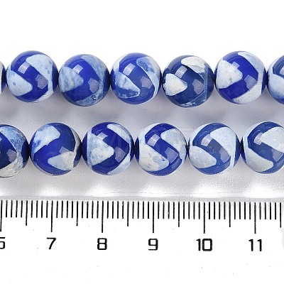 Natural Tibetan Wave Pattern dZi Agate Beads Strands G-B084-A05-01-1