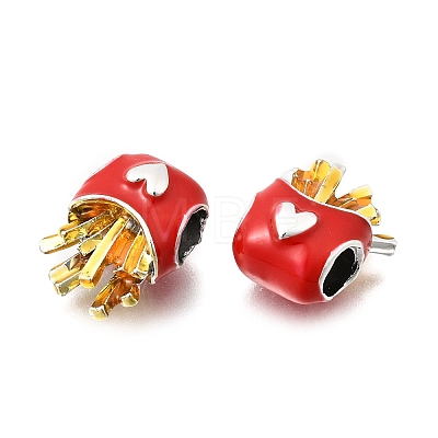 Alloy Enamel European Beads MPDL-F020-10B-P-1