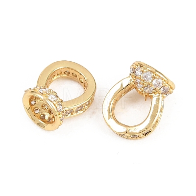 Brass Micro Pave Cubic Zirconia Pendant Bails KK-H268-12G-1