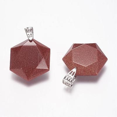 Synthetic Goldstone Pendants G-E338-09I-1