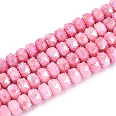 Anti-Tarnish Electroplate Glass Beads Strands GLAA-T025-6mm-11E-1