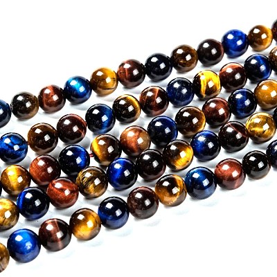 Natural Tiger Eye Beads Strands X-G-F173-14-8mm-1