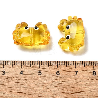 Transparent Glass Enamel Beads LAMP-V001-08F-1