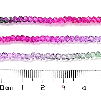 Transparent Painted Glass Beads Strands X1-DGLA-A034-T2mm-A06-1
