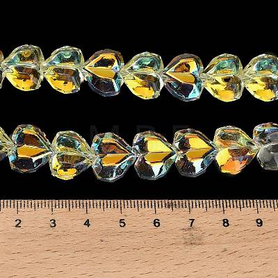 Electroplate Transparent Glass Beads Strands EGLA-B012-AB02-1