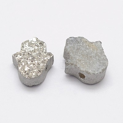 Hamsa Hand Druzy Crystal Beads G-F535-46A-1