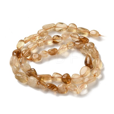 Natural Citrine(Heated) Beads Strands G-F827-A01-01-1