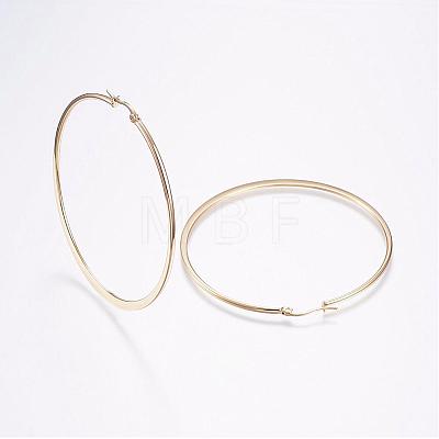 304 Stainless Steel Big Hoop Earrings EJEW-F105-13G-1