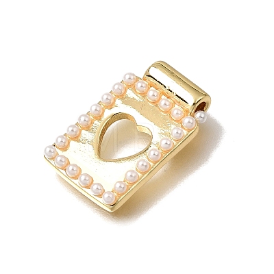 Brass with ABS Imitation Pearl Pendants KK-CBA8E93-05A-1