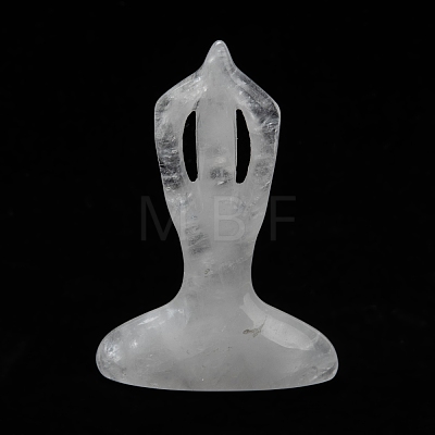 Natural Quartz Crystal Yoga Goddess Decorations DJEW-F013-02C-1
