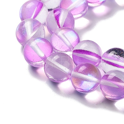 Synthetic Moonstone Beads Strands G-P528-J03-19-1