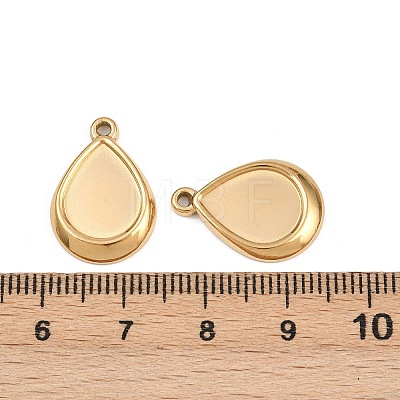 304 Stainless Steel Pendant Cabochon Settings STAS-L303-31G-1