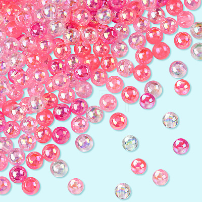 5 Colors Transparent Acrylic Beads MACR-PA0001-03B-02-1