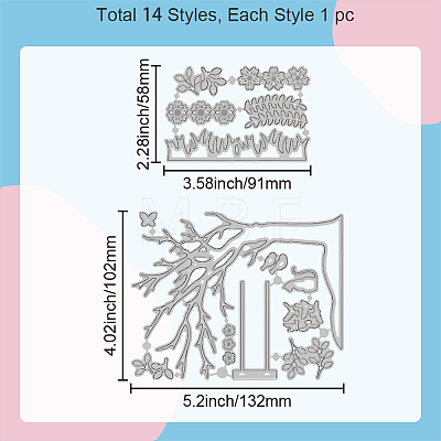 Swing Theme Carbon Steel Cutting Dies Stencils DIY-WH0309-1795-1