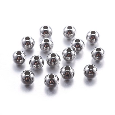Tarnish Resistant 201 Stainless Steel Beads STAS-G162-01P-6mm-1