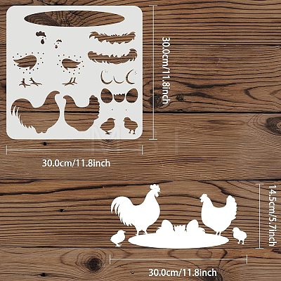 PET Hollow Out Drawing Painting Stencils DIY-WH0383-0041-1