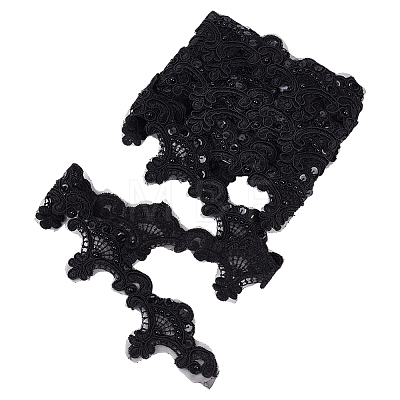 5Yards Polyester Flower Lace Ribbon OCOR-NB0002-82D-1