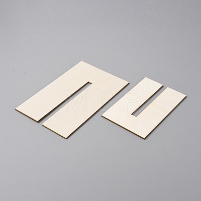 5Pcs Wood Bow Tie Boards DIY-WH0049-10-1