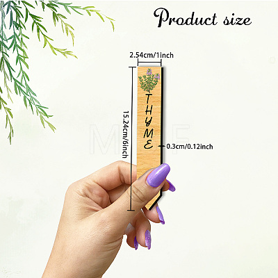 15Pcs 15 Style Wood Plant Labels WOOD-WH0501-001-1