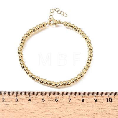 4MM Round 304 Stainless Steel Beaded Bracelets for Man and Women SA-CBAB767-15G-1