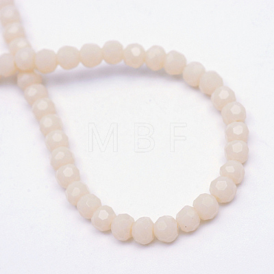 Opaque Solid Glass Bead Strands GLAA-R166-6mm-02D-1