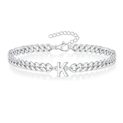 Letter 304 Stainless Steel Link Bracelets FS-WG7830E-35-1