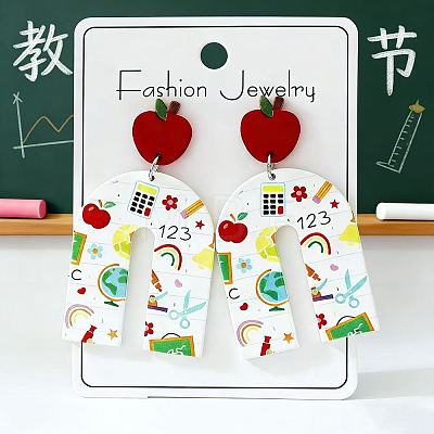 Acrylic Stud Dangle Earrings for Women WGDBD11-02-1