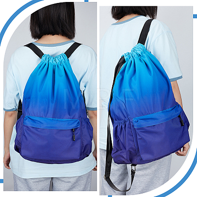 Oxford Cloth Drawstring Waterproof Backpack ABAG-WH0032-65A-1