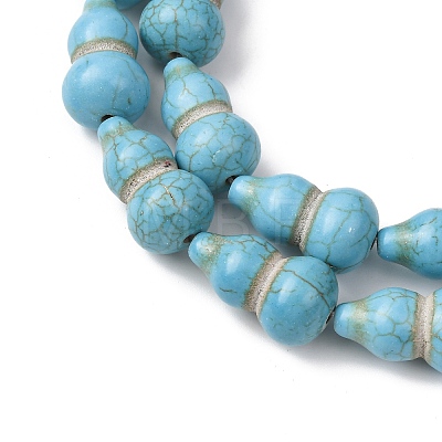 Synthetic Turquoise Dyed Beads Strands G-B184-B02-03-1