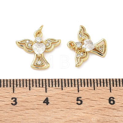 Brass Micro Pave Cubic Zirconia Pendants KK-A291-03G-06-1