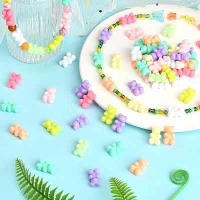 360Pcs 9 Colors Opaque Acrylic Beads SACR-CJ0001-19-1