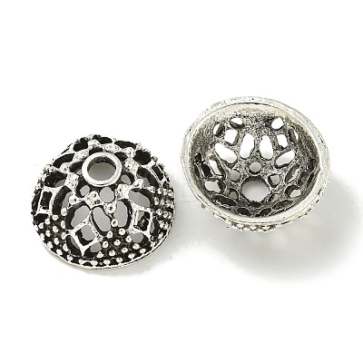 Tibetan Style Alloy Bead Caps FIND-U015-05AS-1