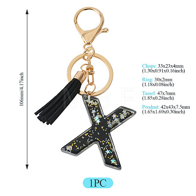 1Pc Resin Letter Keychains KEYC-TADJ0001-09X-1