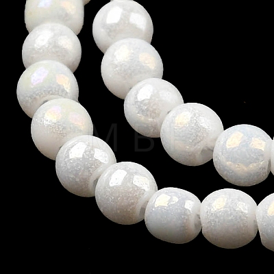 Electroplate Opaque Glass Beads Strands EGLA-K014-A-B01-1