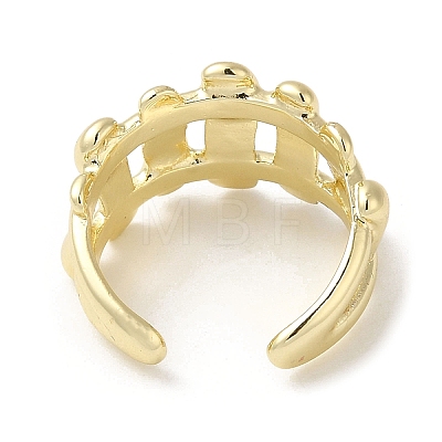 Brass Open Cuff Ring RJEW-Q778-26G-1