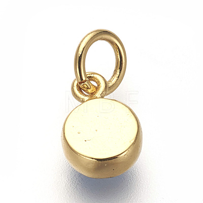 Brass Enamel Charms ZIRC-E152-28G-RS-1