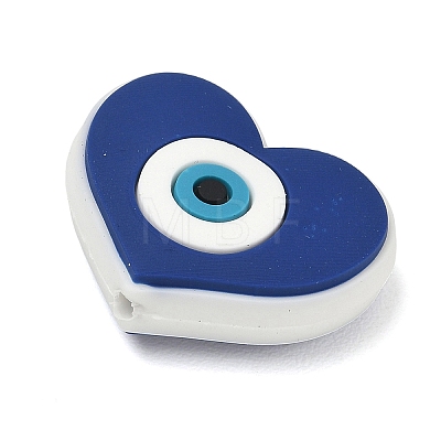 Evil Eye Theme Silicone Beads SL-CBACE28-03E-1