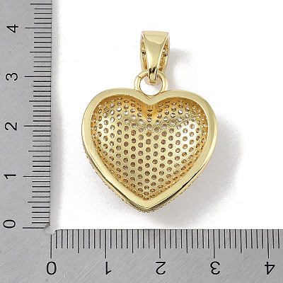 Brass Micro Pave Cubic Zirconia Pendant KK-H477-04G-1