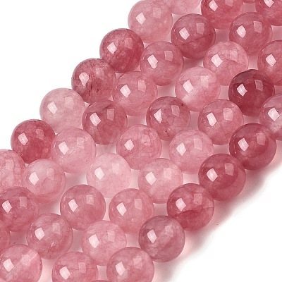 Natural White Jade Beads Strands G-H348-8mm-06-1