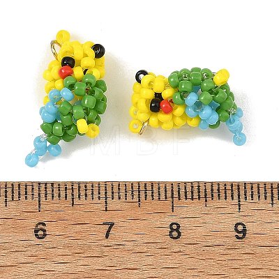 MIYUKI Round Glass Seed Beads Glass Pendants PALLOY-MZ01452-1