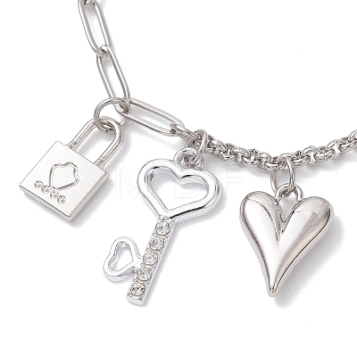 Alloy Charms Bracelets BJEW-JB12747-1