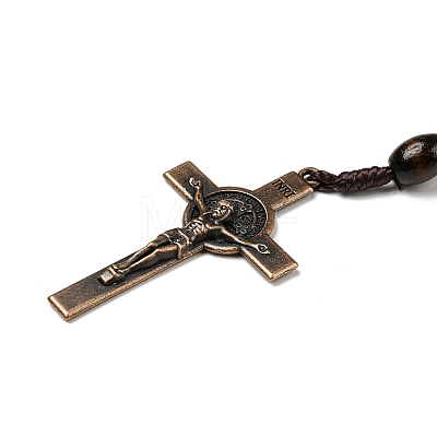 Alloy Religion Crucifix Cross Pendant Necklaces NJEW-E096-01R-02-1