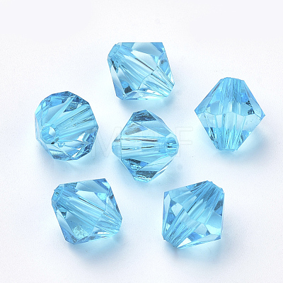 Transparent Acrylic Beads TACR-S146-6mm-15-1